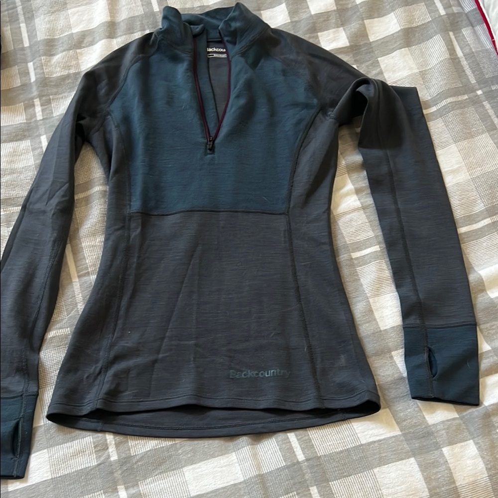 Backcountry Dark Gray/Blue Long Sleeve Baselayer